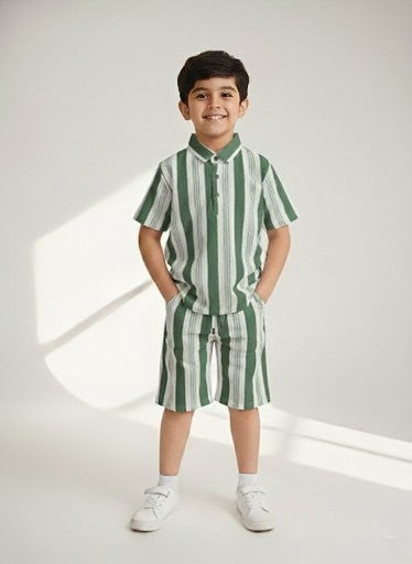 The "Knit Striped" Polo Co-ord Set