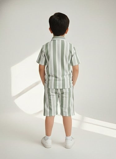 The "Knit Striped" Polo Co-ord Set