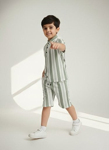 The "Knit Striped" Polo Co-ord Set